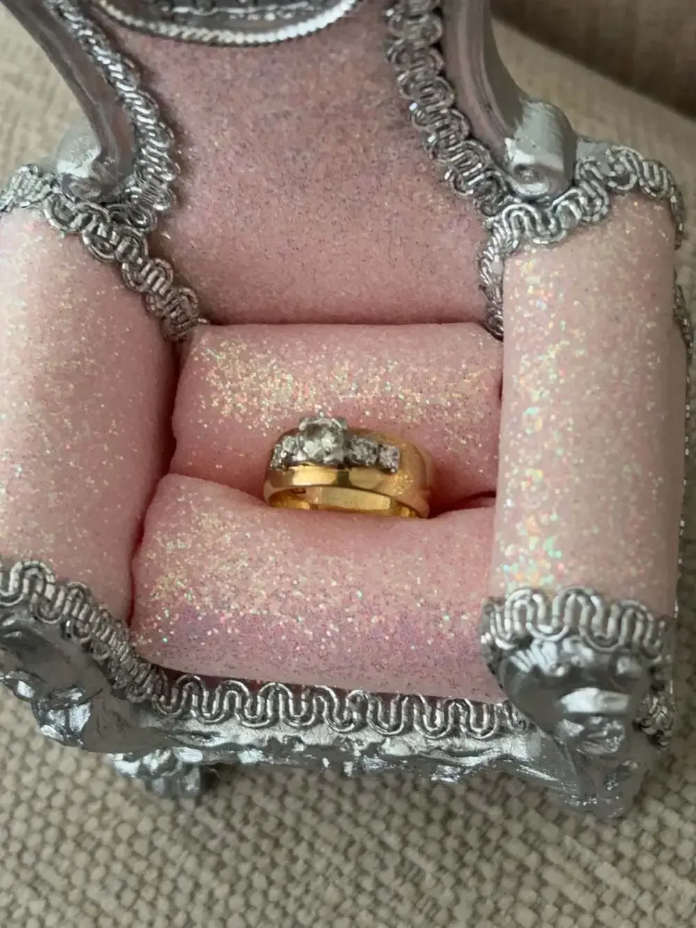 Vintage 14k Yellow Gold Five-Stone Diamond Engagement Ring